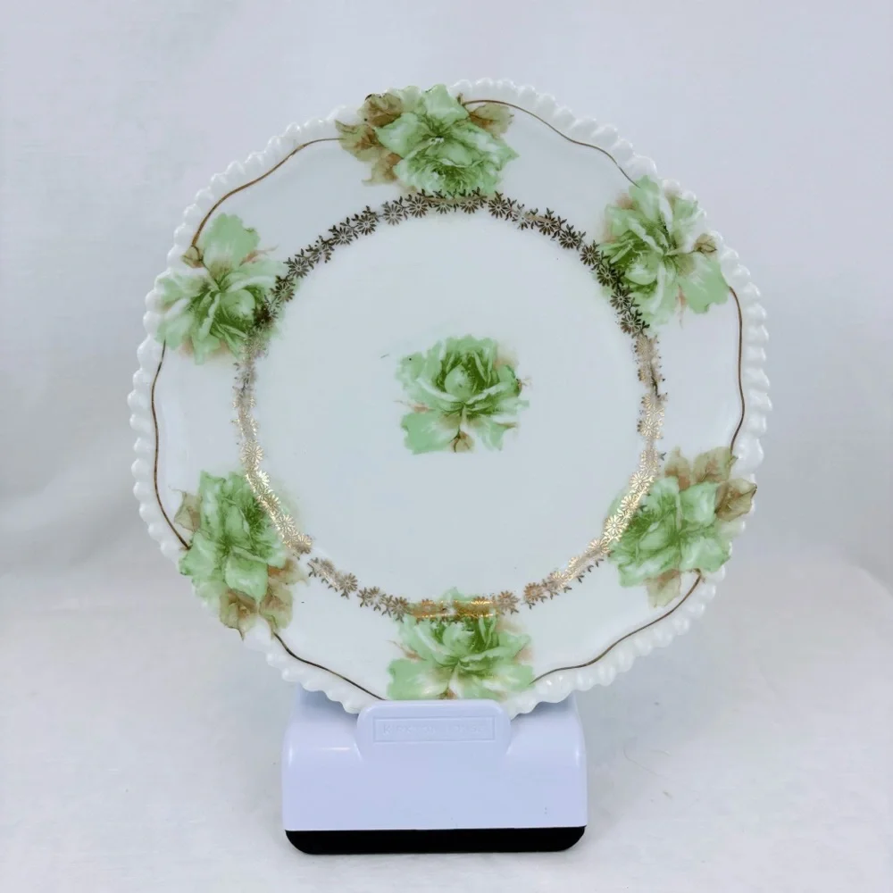 Vintage Early 20th Century Hand Painted Floral Serving Dish